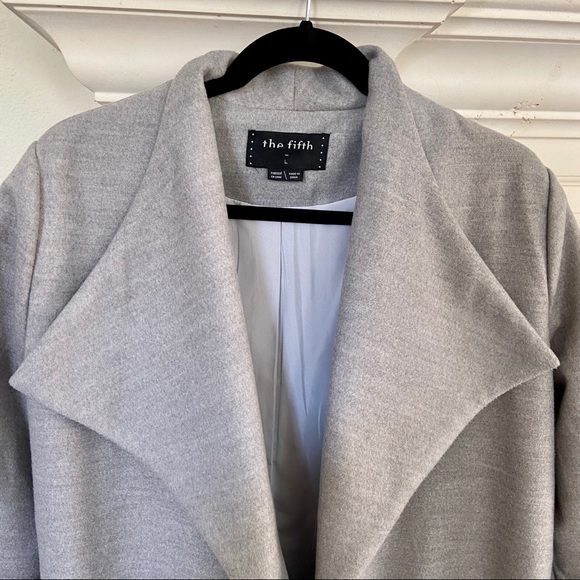 The Fifth Waterfall Long Coat Heather Gray, Sz L - Picture 4 of 6